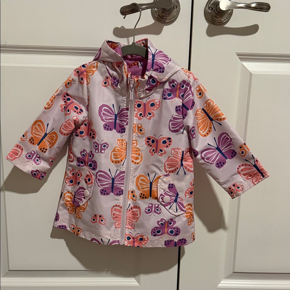 Carter's Pink and Orange Butterfly Raincoat